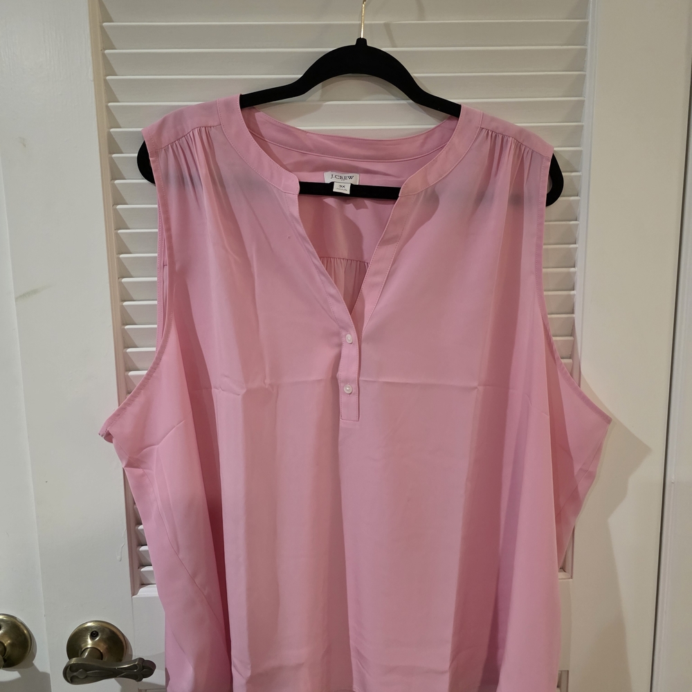 J. Crew Soft Pink Sleeveless Blouse